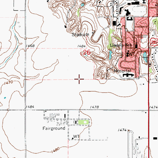 Topographic Map of Northwest Technology Center, OK