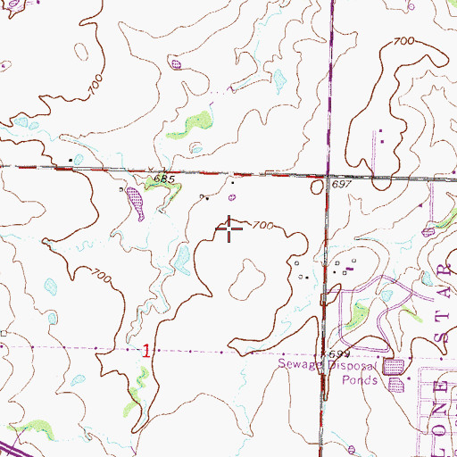 Topographic Map of Broken Arrow High School, OK