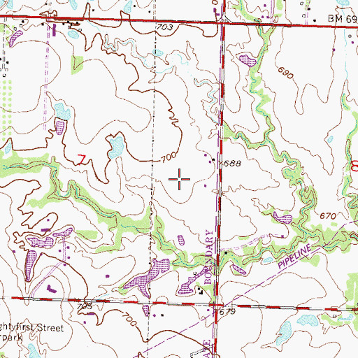 Topographic Map of Union Intermediate High School, OK