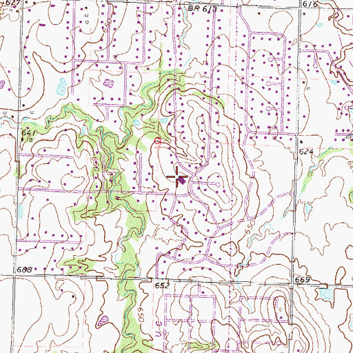 Topographic Map of Park Lane Elementary School, OK