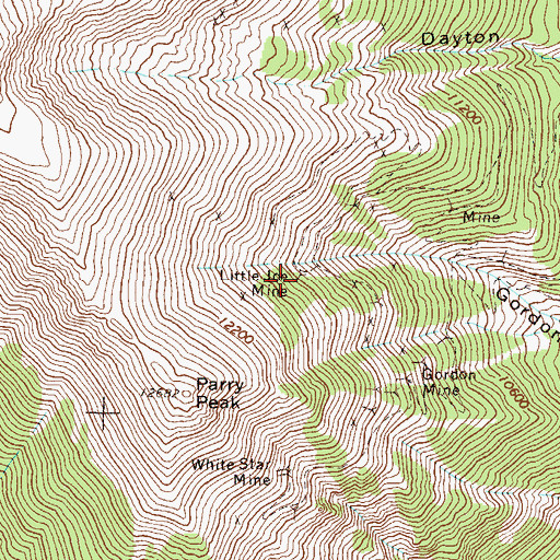 Topographic Map of Little Joe Mine, CO