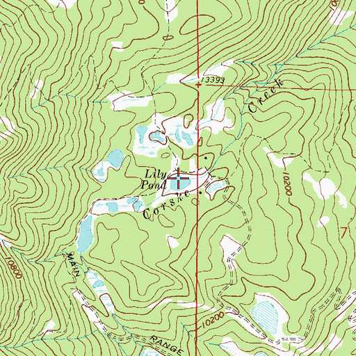 Topographic Map of Lily Pond, CO