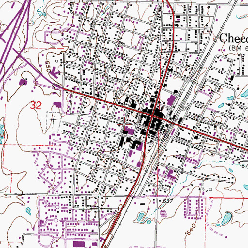 Topographic Map of Longfellow Independent School, OK