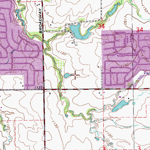 Topographic Map of Santa Fe High School, OK
