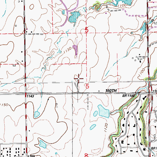 Topographic Map of Summit Middle School, OK