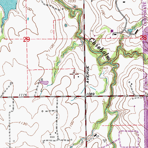 Topographic Map of Washington Irving Elementary School, OK