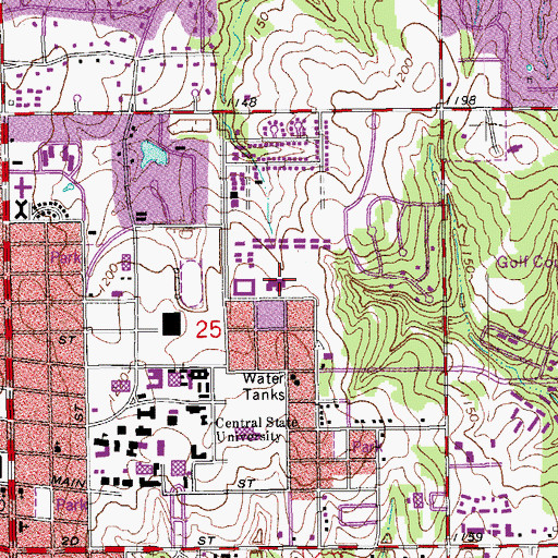 Topographic Map of Northern Hills Elementary School, OK