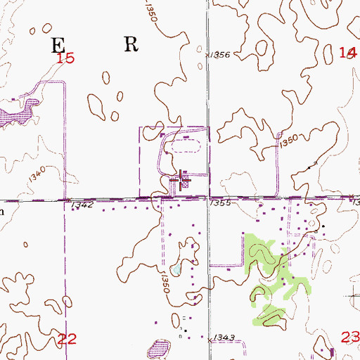 Topographic Map of Chisholm High School, OK