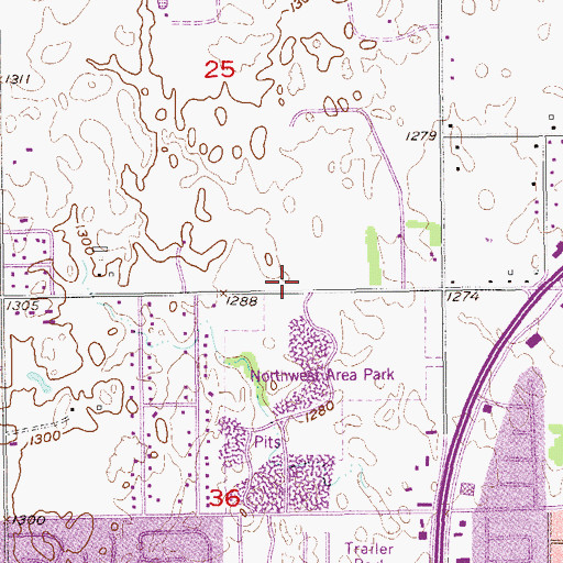 Topographic Map of Enid Adventist Elementary School, OK
