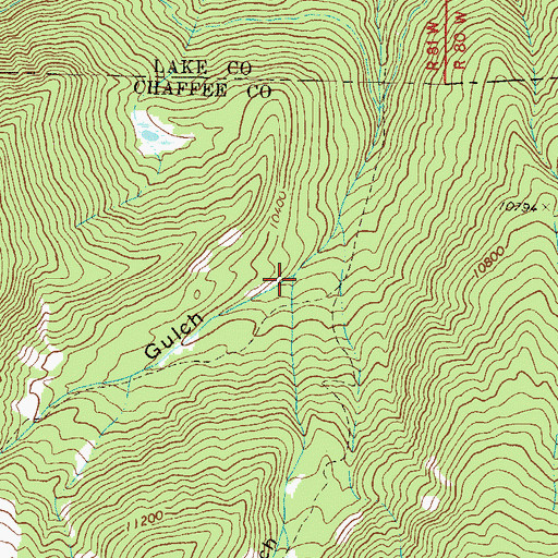Topographic Map of Little Willis Gulch, CO