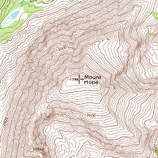 Topographic Map of Mount Hope, CO