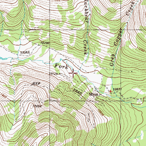 Topographic Map of Blackbear Creek, CO
