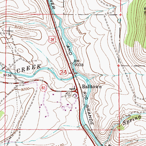 Topographic Map of Lake Creek, CO