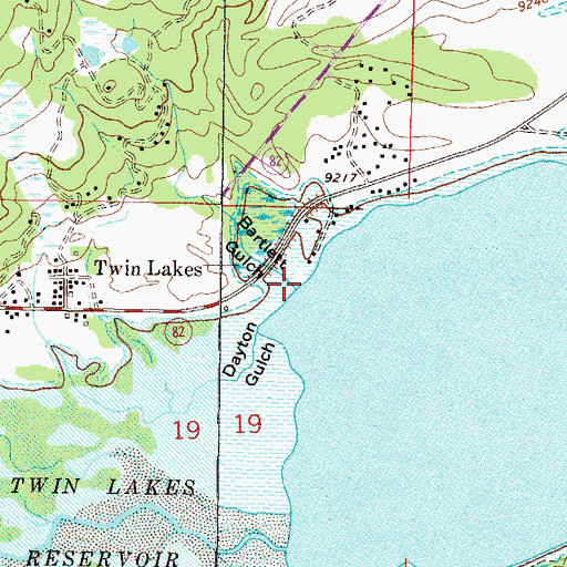 Topographic Map of Bartlett Gulch, CO
