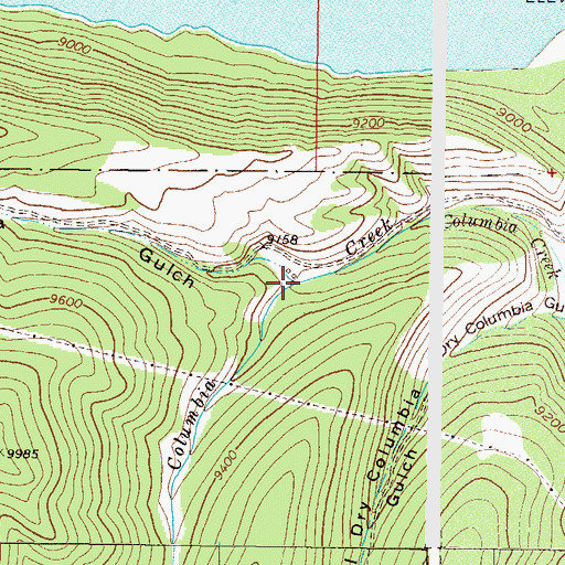 Topographic Map of Columbia Gulch, CO