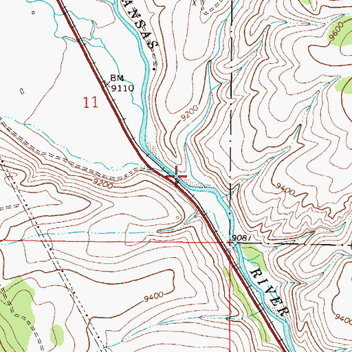 Topographic Map of Twobit Gulch, CO