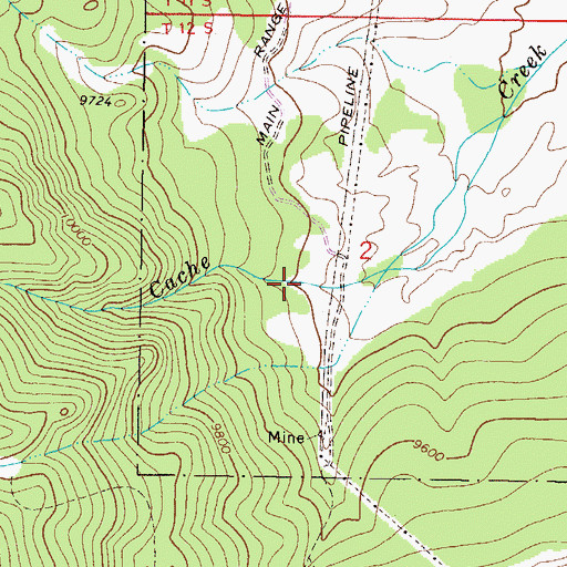 Topographic Map of Lost Canyon, CO