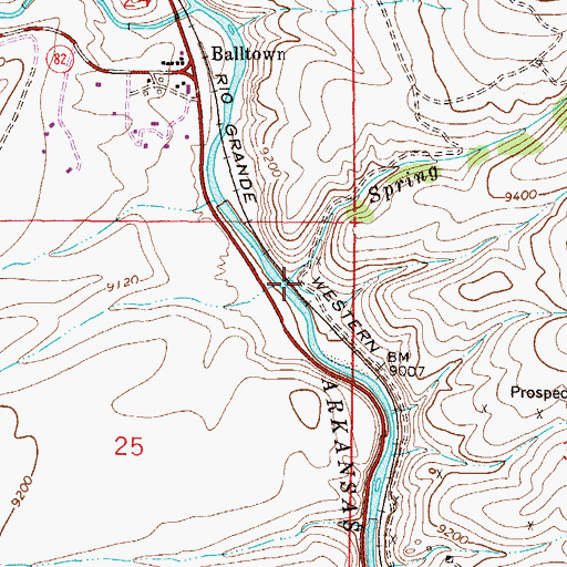 Topographic Map of Spring Creek, CO