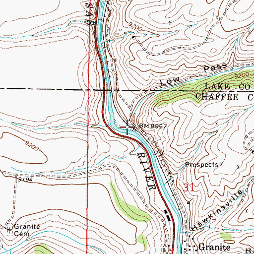 Topographic Map of Low Pass Gulch, CO