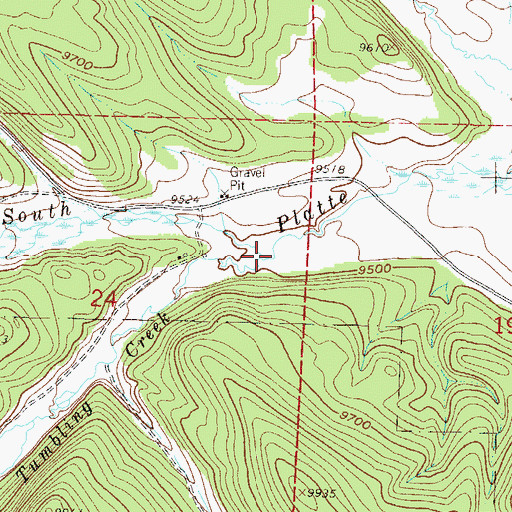 Topographic Map of Rough and Tumbling Creek, CO