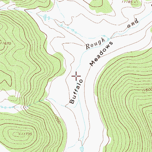 Topographic Map of Buffalo Meadows, CO