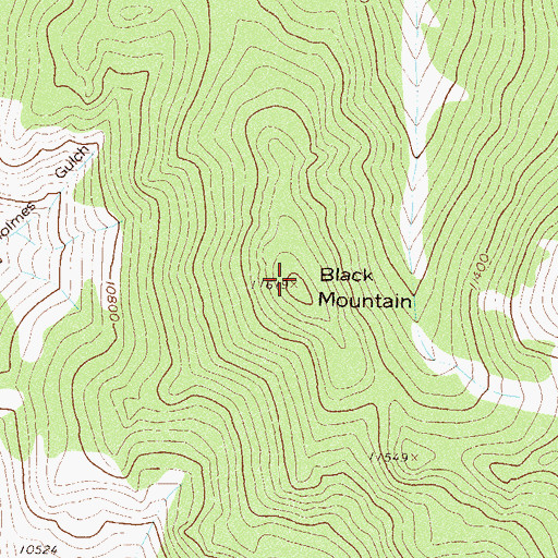 Topographic Map of Black Mountain, CO