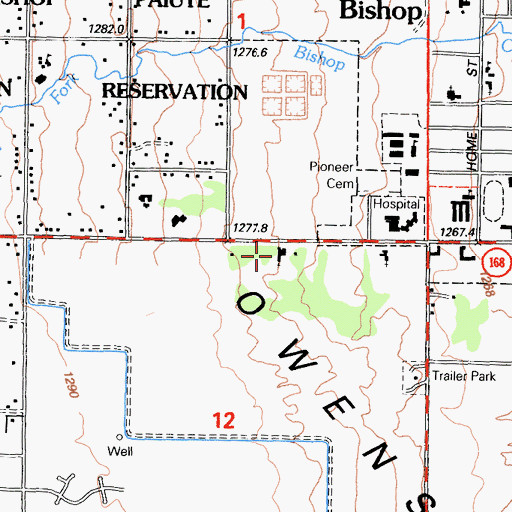 Topographic Map of Calvary Baptist Church, CA