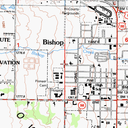 Topographic Map of The Church of Jesus Christ of Latter Day Saints, CA