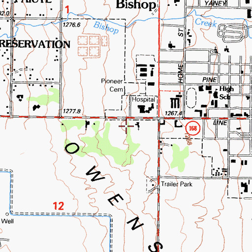 Topographic Map of Church of the Nazarene, CA