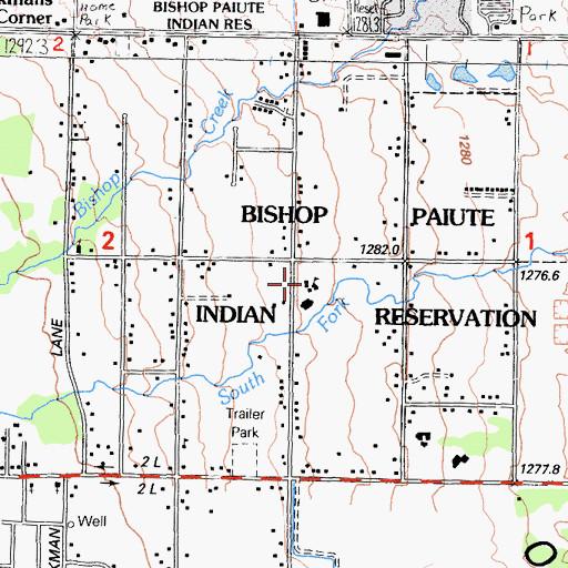 Topographic Map of Lassen College, CA
