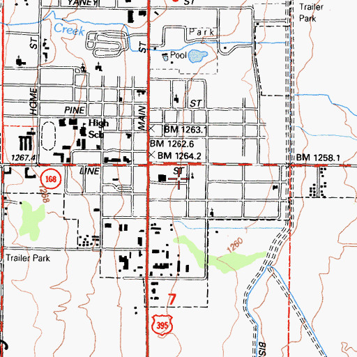 Topographic Map of Our Saviour Lutheran Church, CA