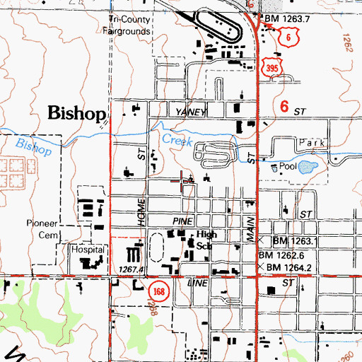 Topographic Map of Saint Timothys Episcopal Church, CA