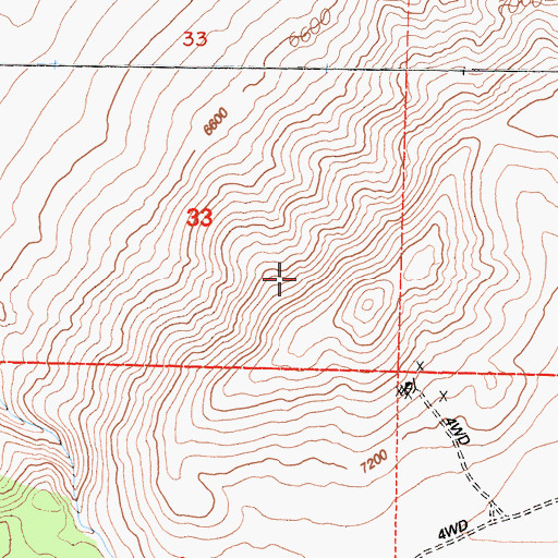 Topographic Map of Alice Prospect, CA