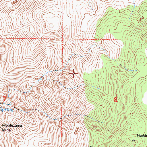 Topographic Map of Blister Lode Prospect, CA