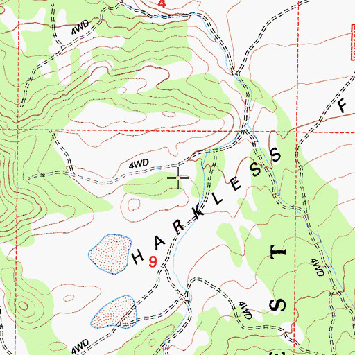 Topographic Map of Cabin Prospect, CA