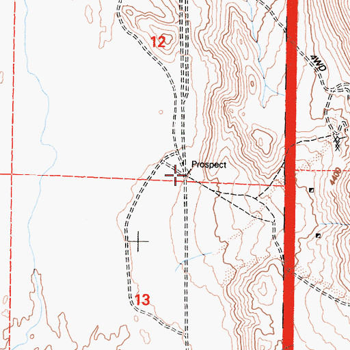 Topographic Map of Montezuma South Prospect, CA