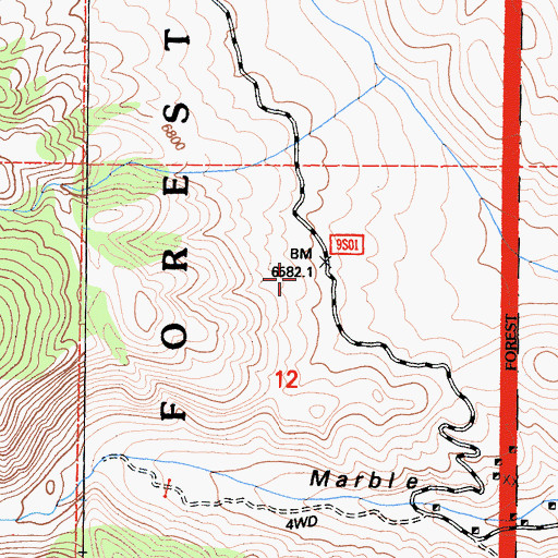 Topographic Map of Friend Prospect, CA