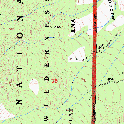 Topographic Map of Jean Apex Prospect, CA