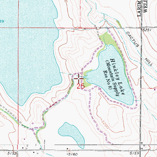 Topographic Map of Hinkley Lake, CO