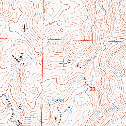 Topographic Map of George III Prospect, CA