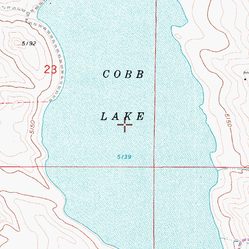 Topographic Map of Cobb Lake, CO