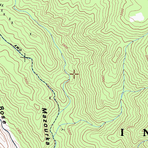 Topographic Map of Good Luck Prospect, CA