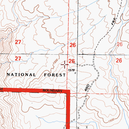 Topographic Map of Jackrabbit Prospect, CA