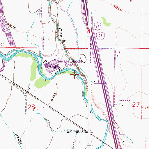 Topographic Map of Boxelder Creek, CO
