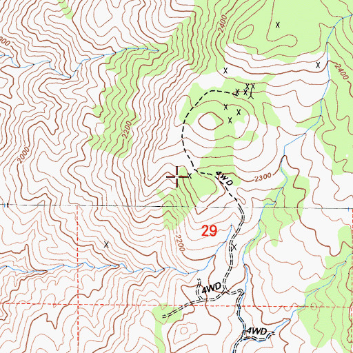 Topographic Map of Joe Diaz Prospect, CA