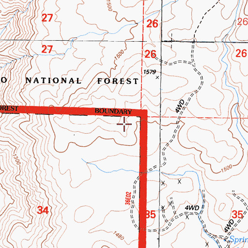 Topographic Map of N R A Prospect, CA