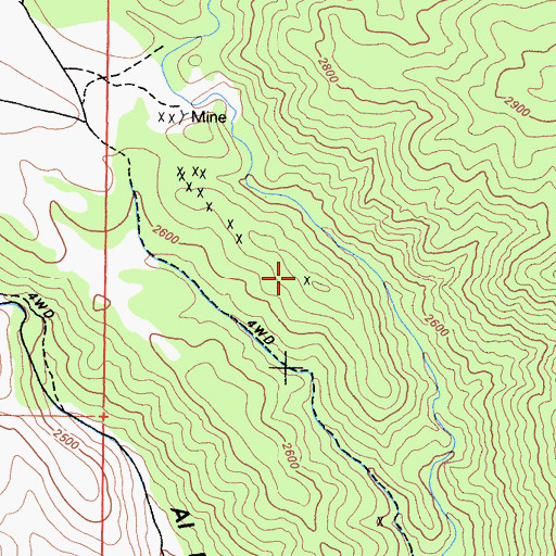 Topographic Map of Saint Phillip Prospect, CA