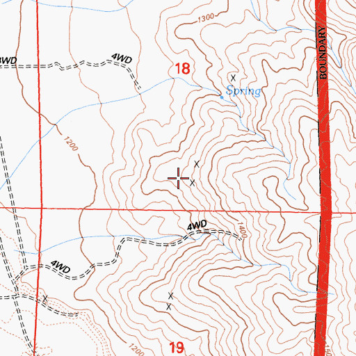 Topographic Map of Sixtynine Numbers 1-6 Prospects, CA