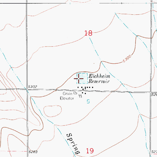 Topographic Map of Eichheim Reservoir, CO