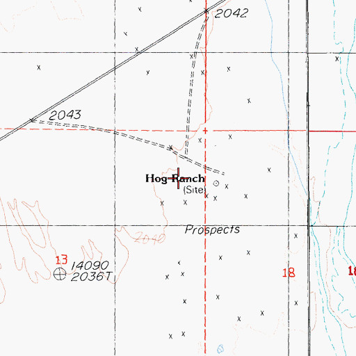 Topographic Map of Allens Well (historical), CA